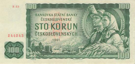 100 Korun p.91f 1961 VF